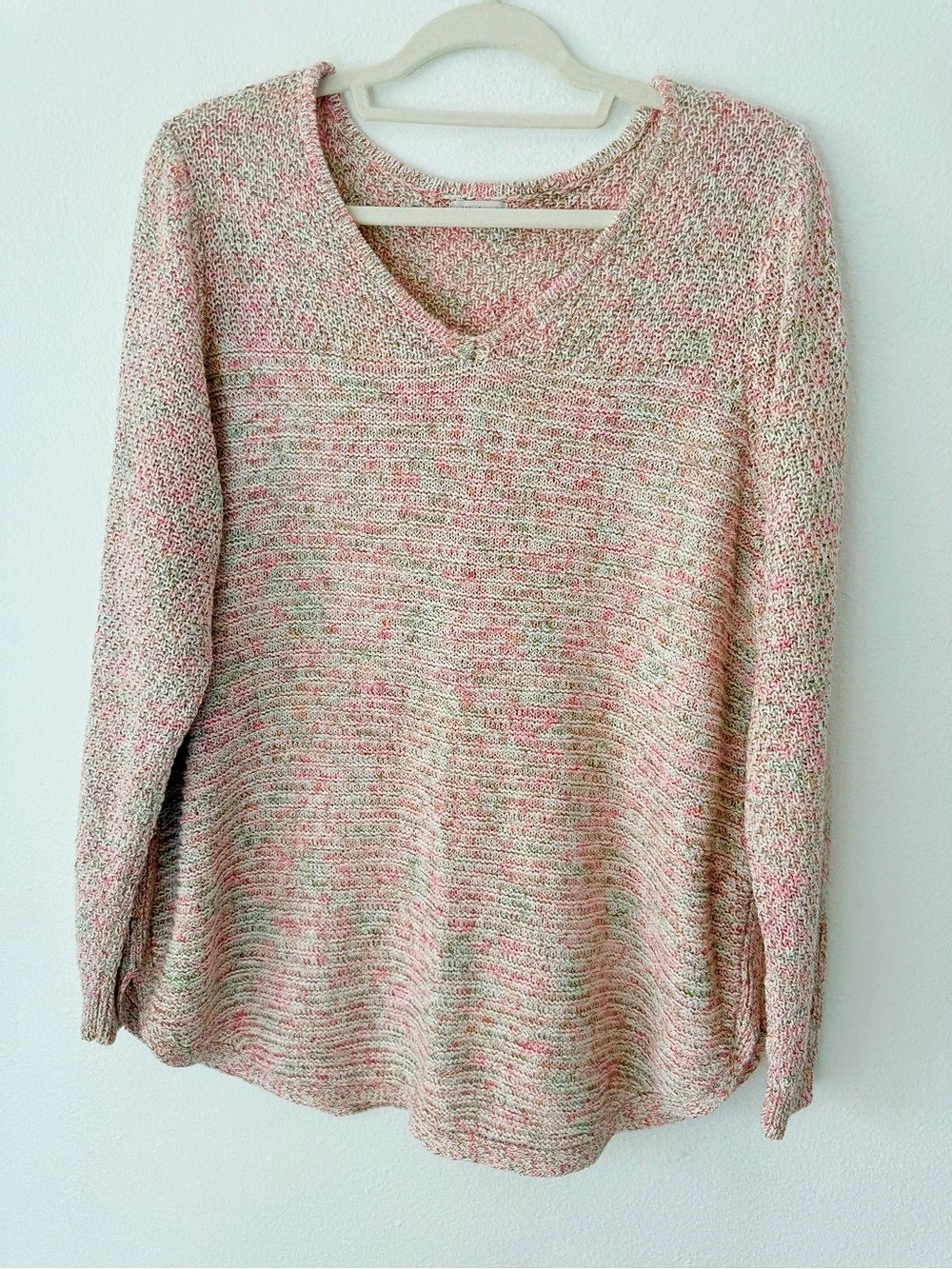 Westport Pink Cream Knit Sweater Size 2X